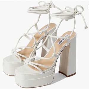 Steve Madden Emery Heeled Sandal White